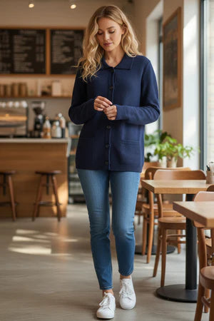 COLLARED CARDIGAN