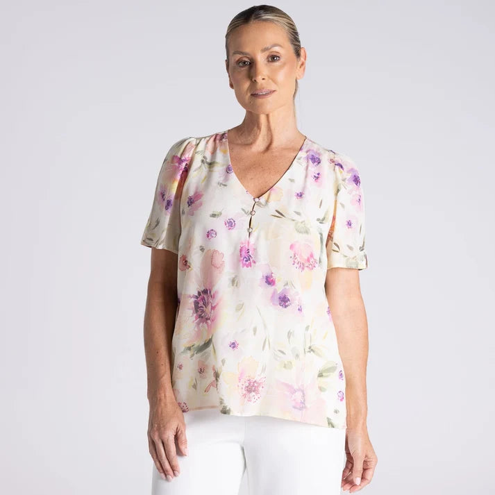 PANSY PRINT TOP