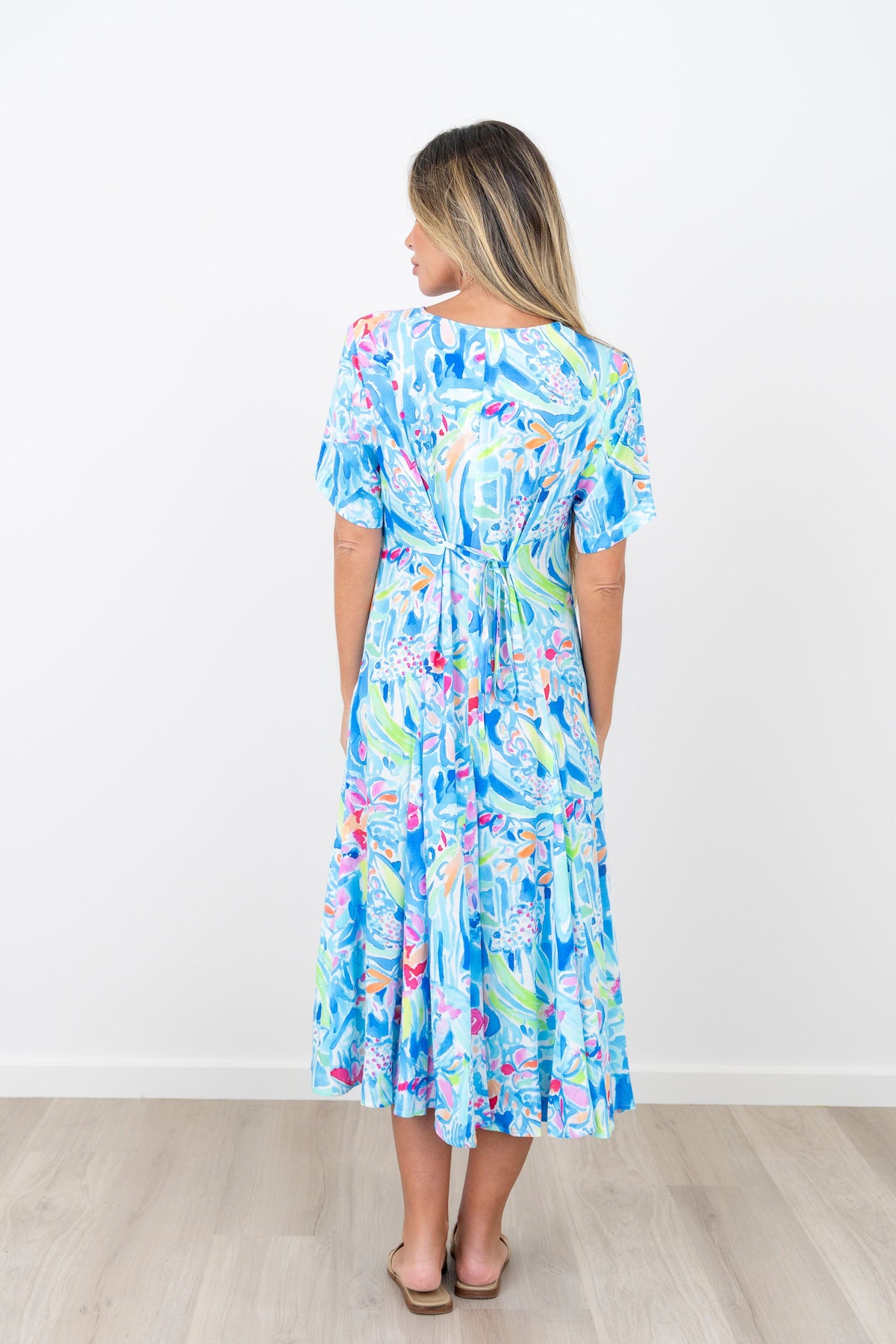 RENOMA BLU DRIFT CASCADE DRESS