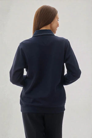 ROGERS EMBROIDERED FLEECE JUMPER
