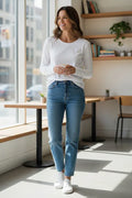 SLUB CREW NECK TOP