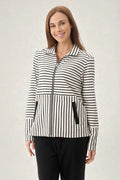 STRIPE ZIP JACKET