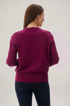 CREW NECK CARDIGAN