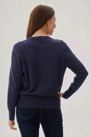 CREW NECK CARDIGAN