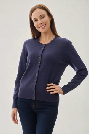 CREW NECK CARDIGAN