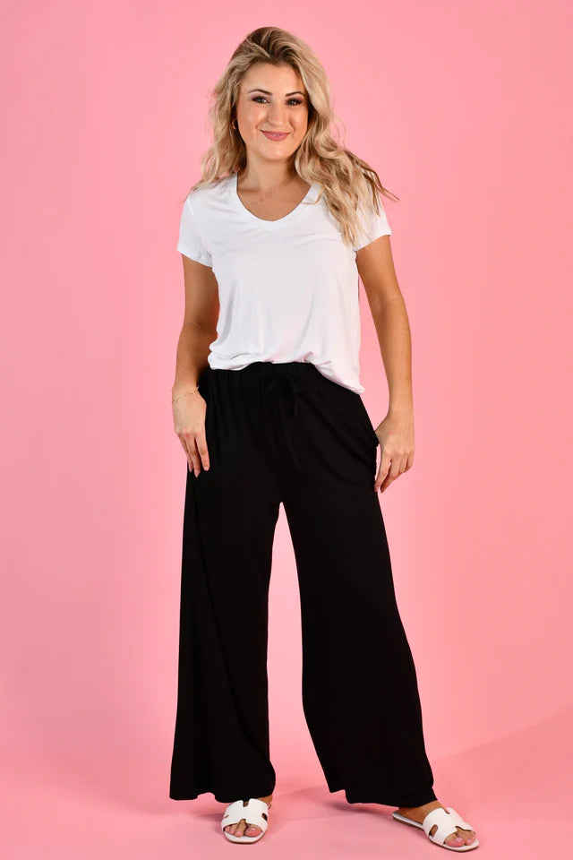BAMBOO WIDE LEG PANTS