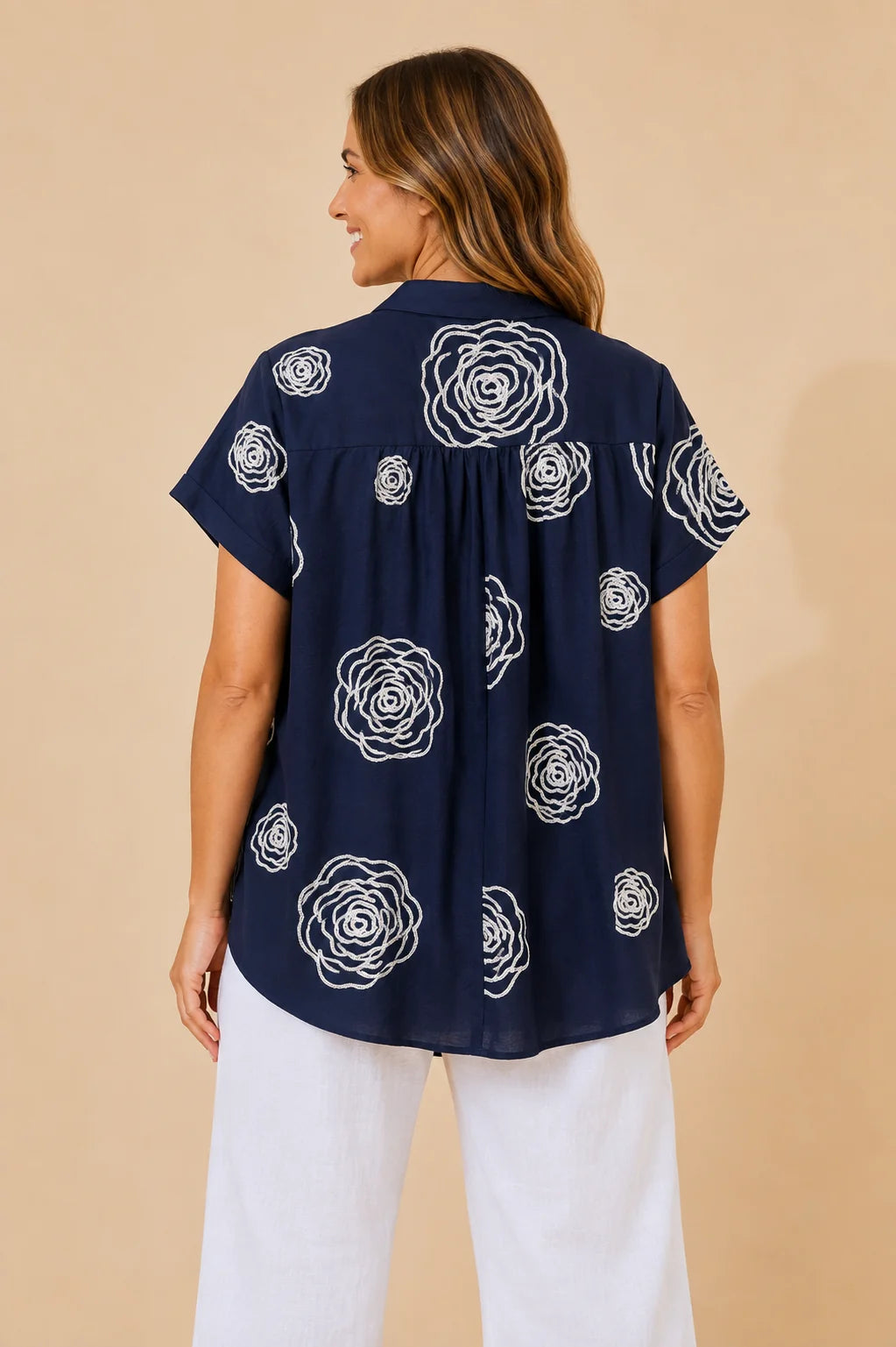 RENOMA EMBROIDERED TOP