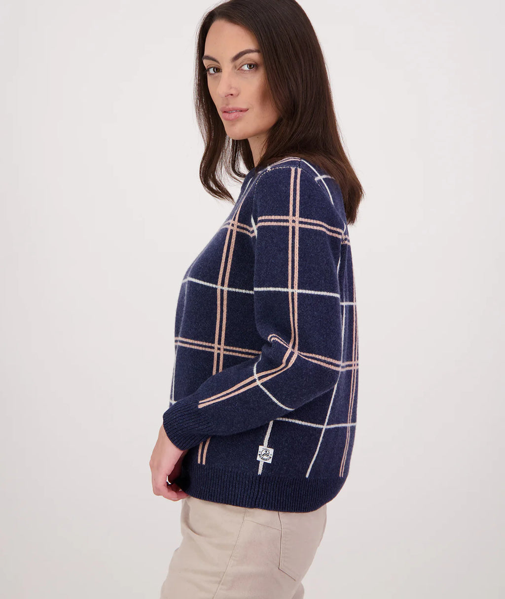 YASMIN CHECK WMNS KNIT