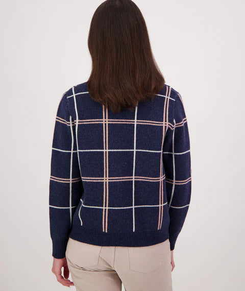 YASMIN CHECK WMNS KNIT