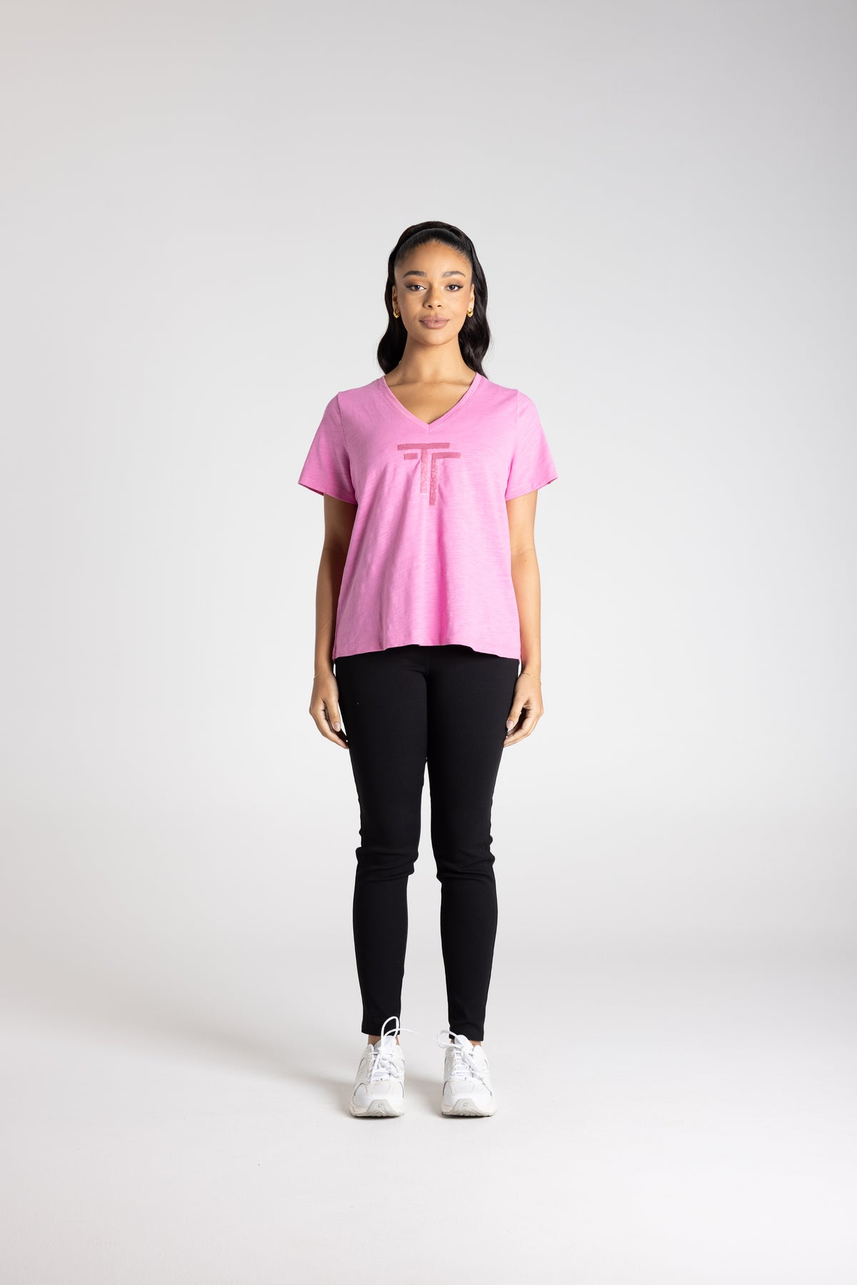 V NECK TSHIRT SEQUINS