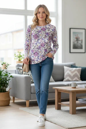 LEWIS PRINT TOP